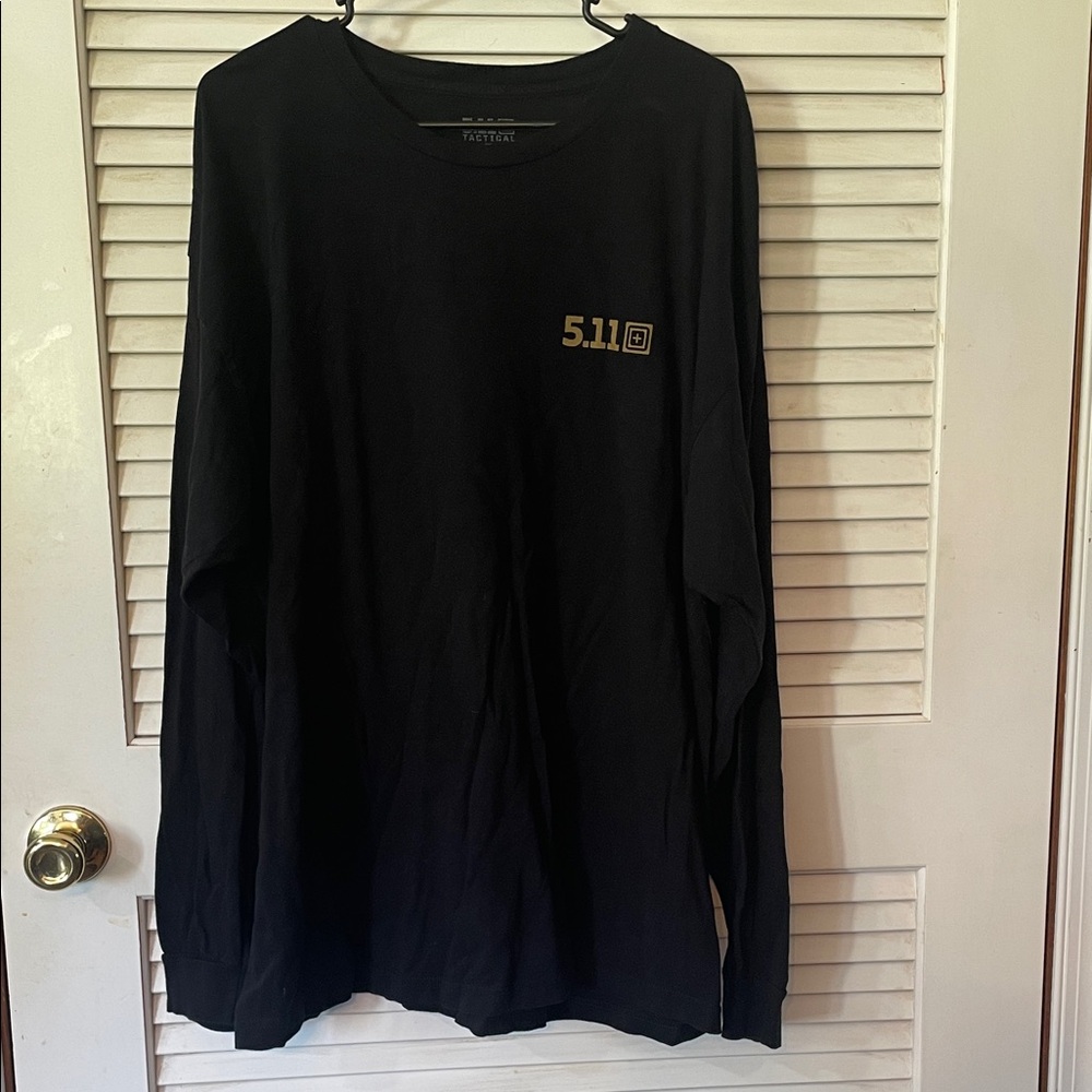 5.11 Tactical Men's Black and Gold Long Sleeve Tee